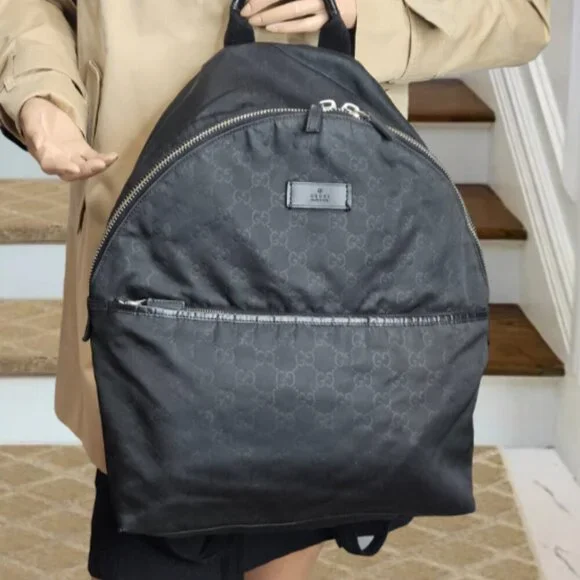 Gucci Black Nylon backpack/rucksack - Picture 1 of 17